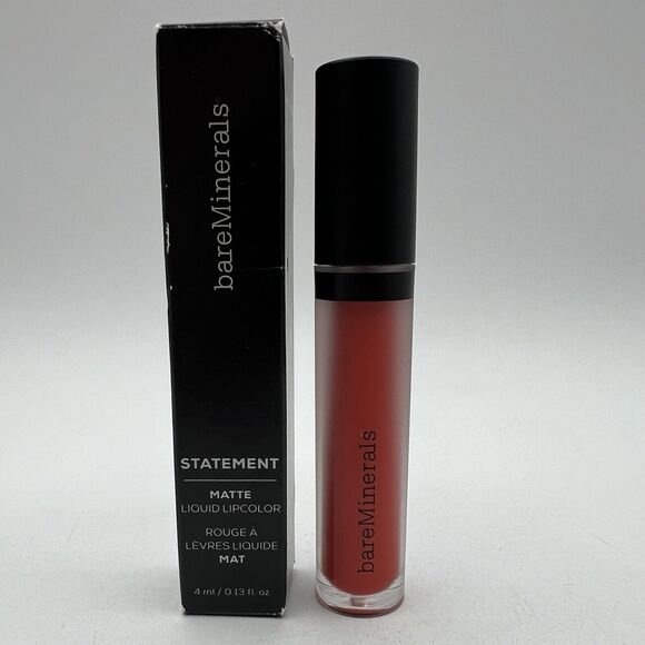 bareMinerals Statement Liquid Lipcolor FIRE Matte Full Size 4 ml NEW - Picture 1 of 6